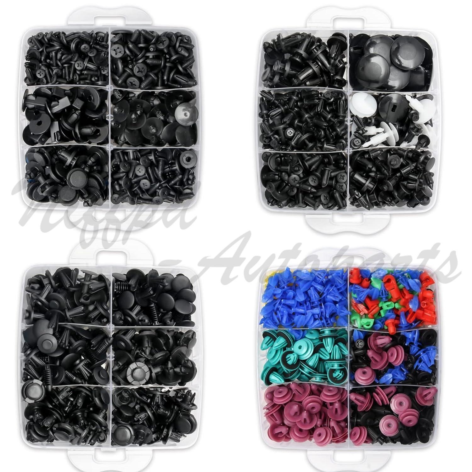 1101/1115/1295PCS Bumper Retainer Clips Car Rivets Fasteners Push Retainer Kit
