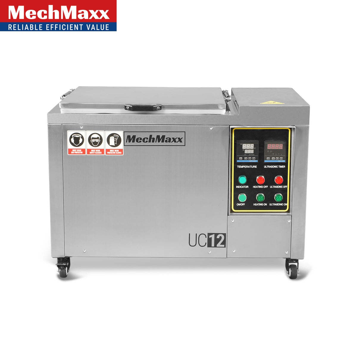 12 Gal / 47L Heavy Duty Industrial Ultrasonic Parts Washer208–240V 3 Phase Power
