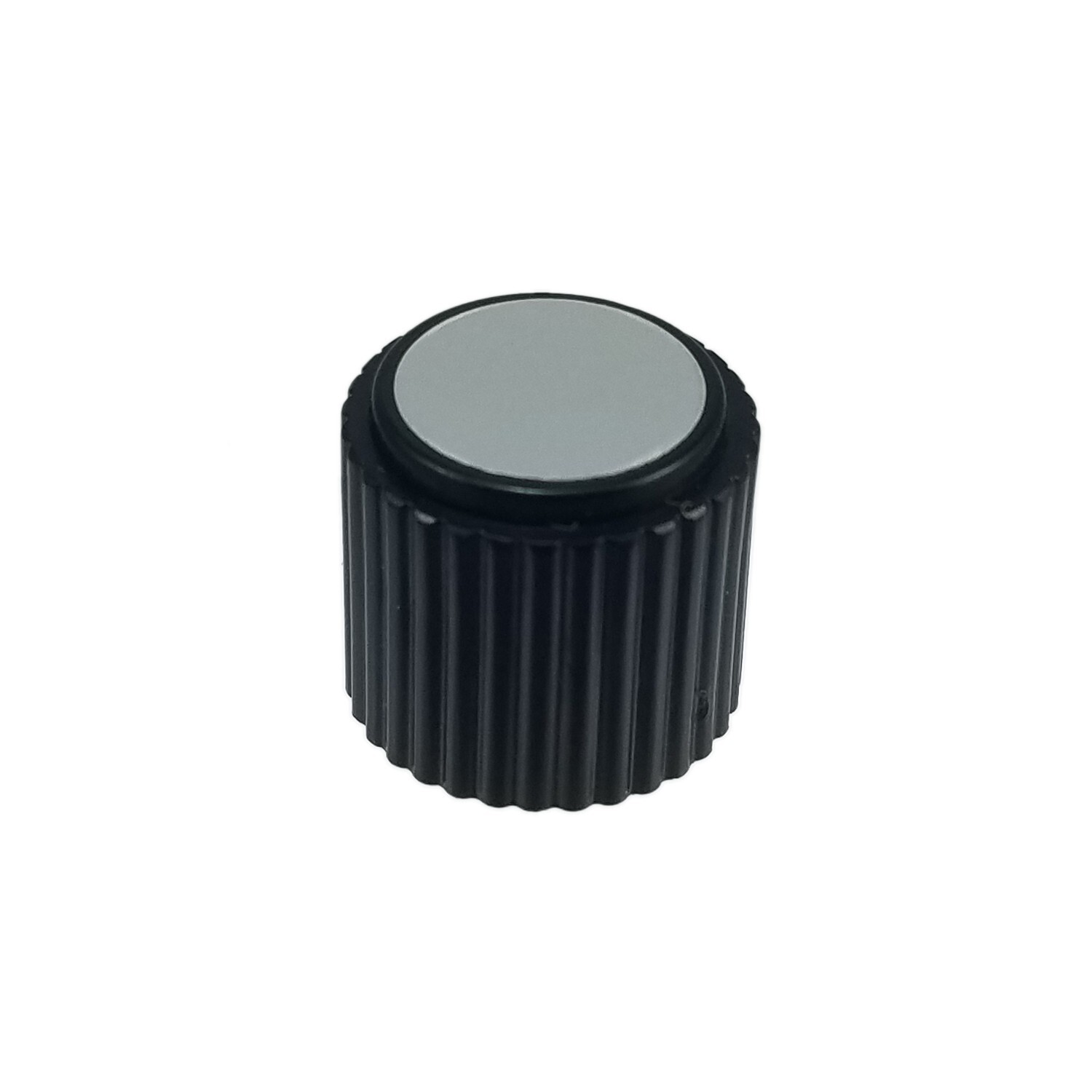 1/8″ Shaft Black Tapered Knob Plastic Cap Brass Collet