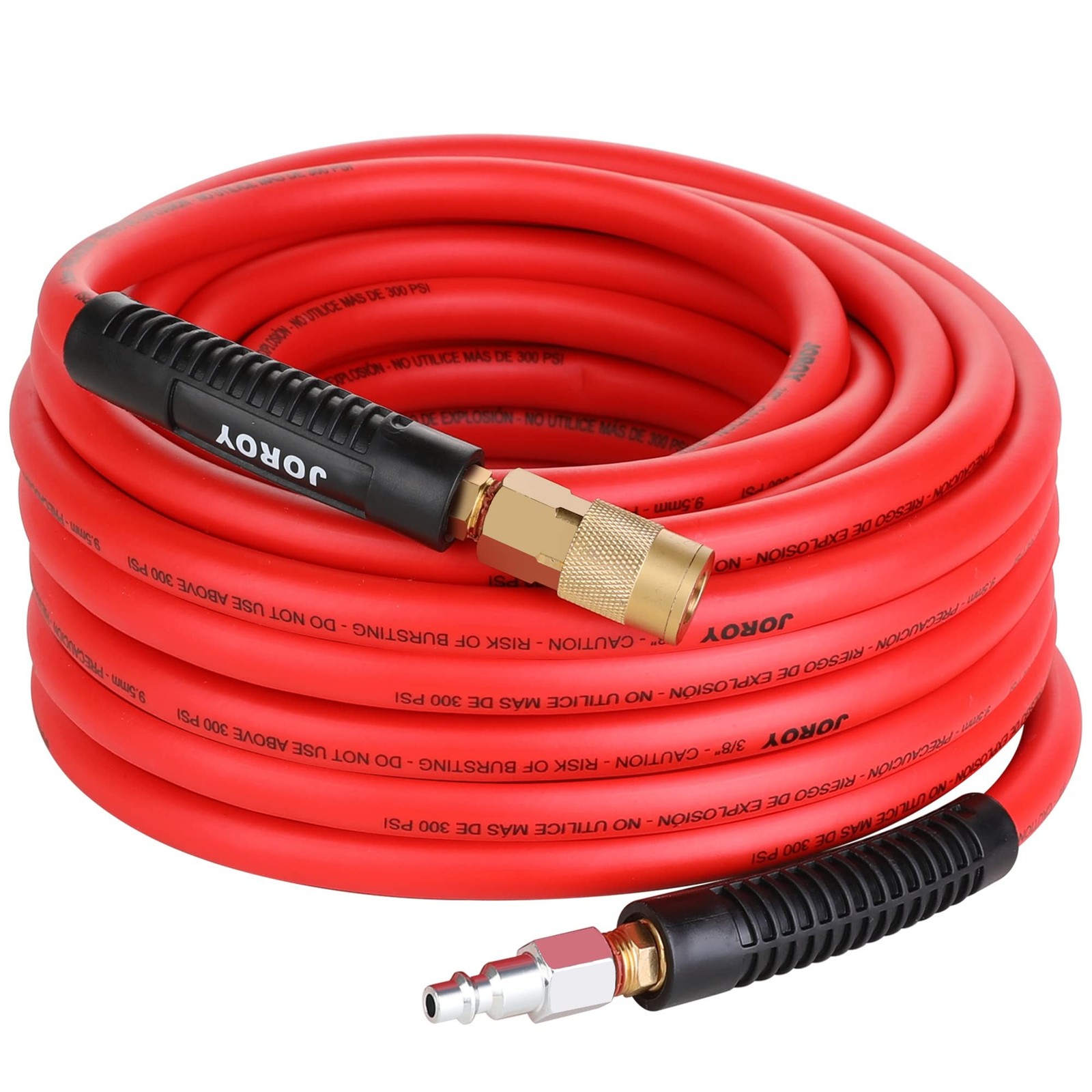 Hybrid Air Hose, 3/8-Inch by 50 Feet Air compressor Hose,Heavy Duty, Lightwei…