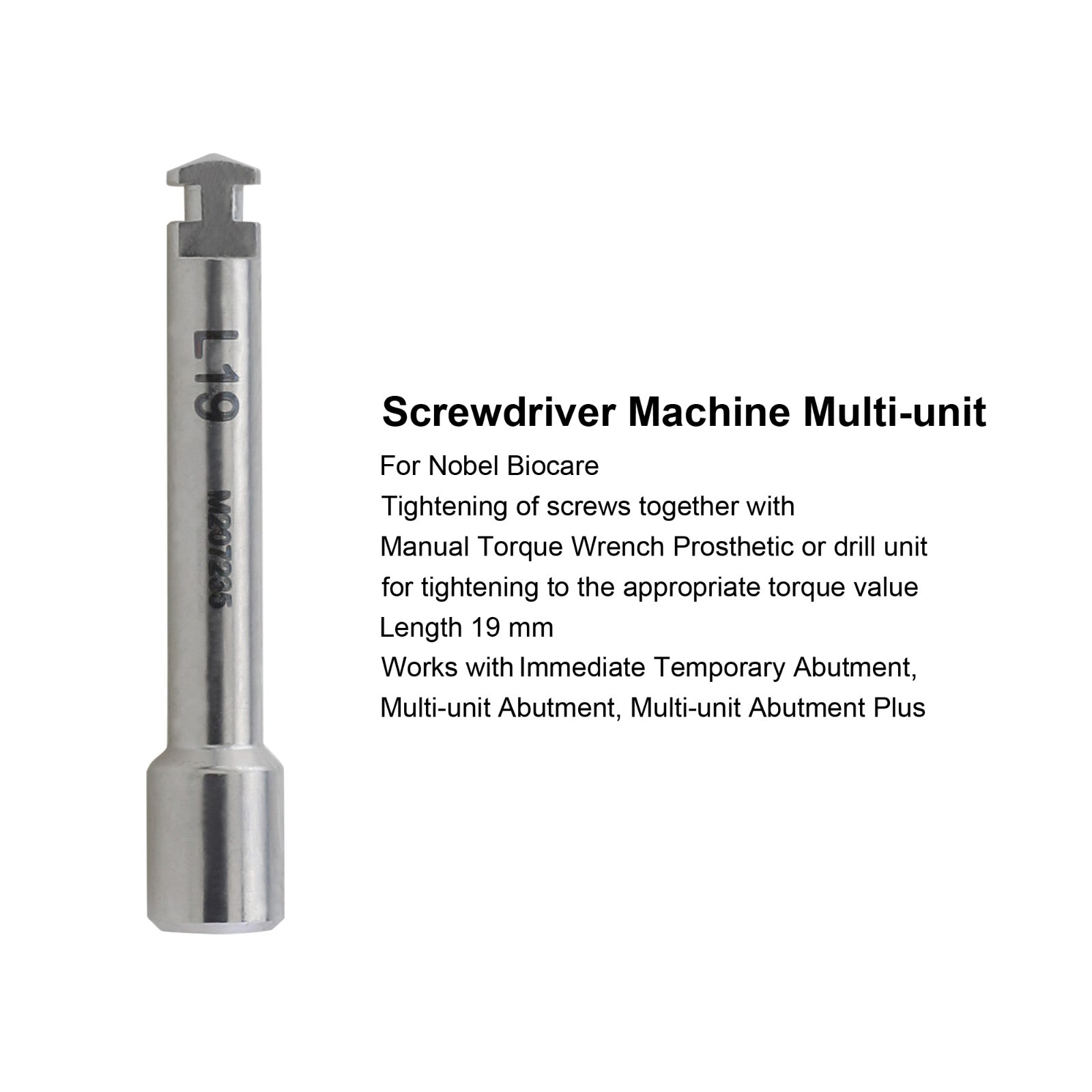 Implant Prosthetic Kit Nobel Biocare Torque Wrench Unigrip Screwdriver Adapter