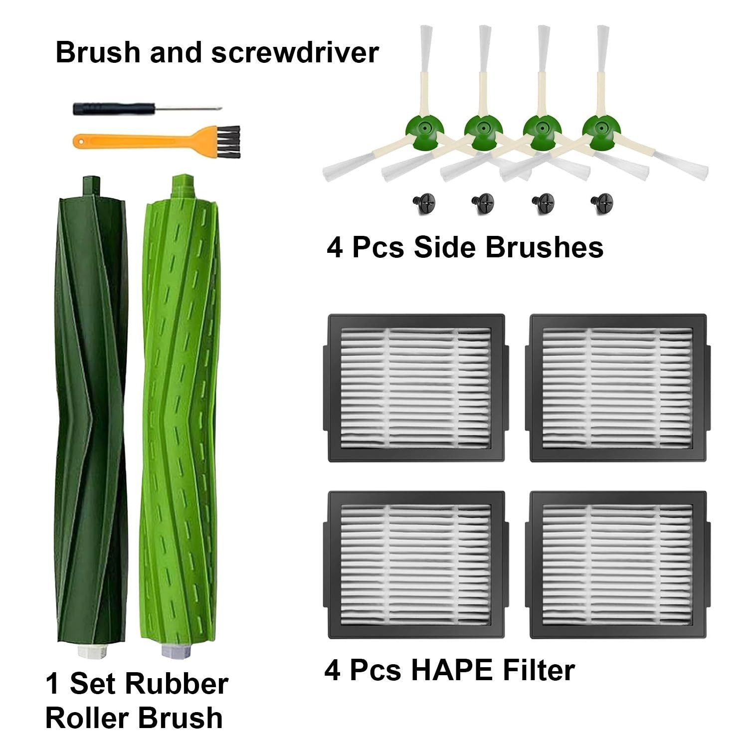 Replacement Parts for iRobot Roomba i7 i3 i4 i5 E5 E6 E7 – Filters & Brushes