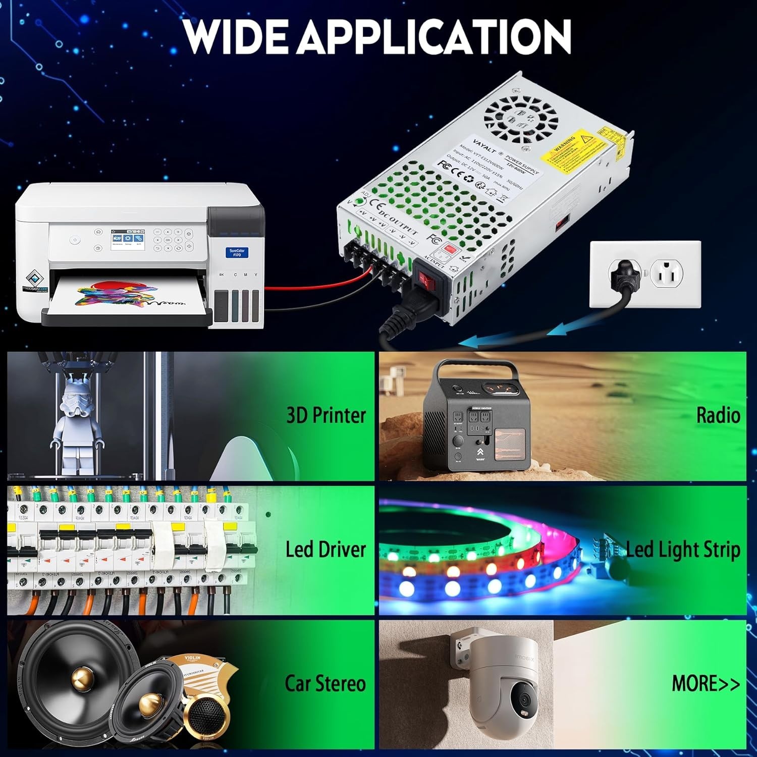 12V 600W Switching Power Supply – Reliable AC to DC Converter for Electronics