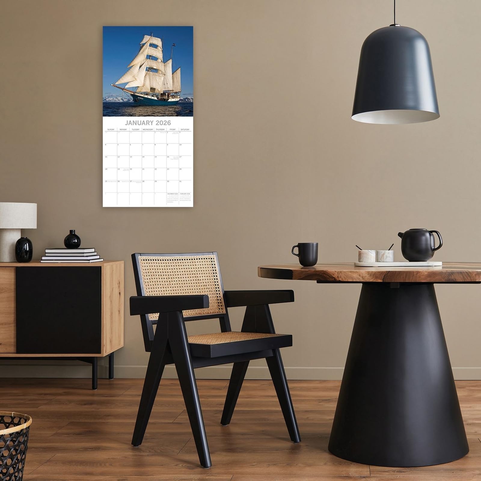 The Gifted Stationery 2026 Square Wall Calendar, Tall Ships, 16-Month…