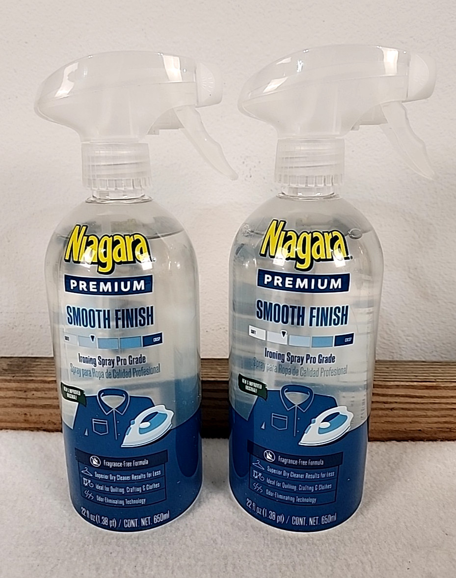 Niagara Spray Starch 22 Oz, Trigger Pump Liquid Starch for Ironing, Spray Bottle
