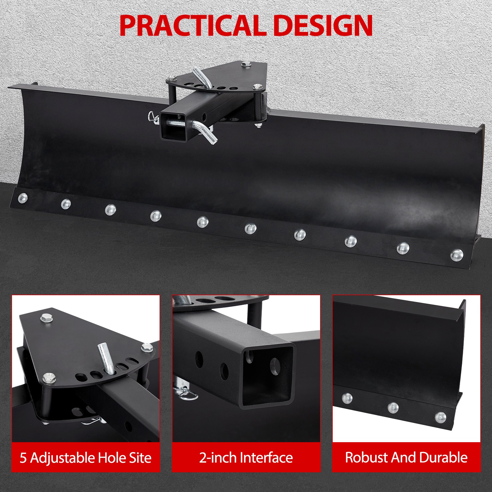 42″ Lawn & Trail Scraper for ATV/UTV – Heavy-Duty, Adjustable, Rust-Resistant