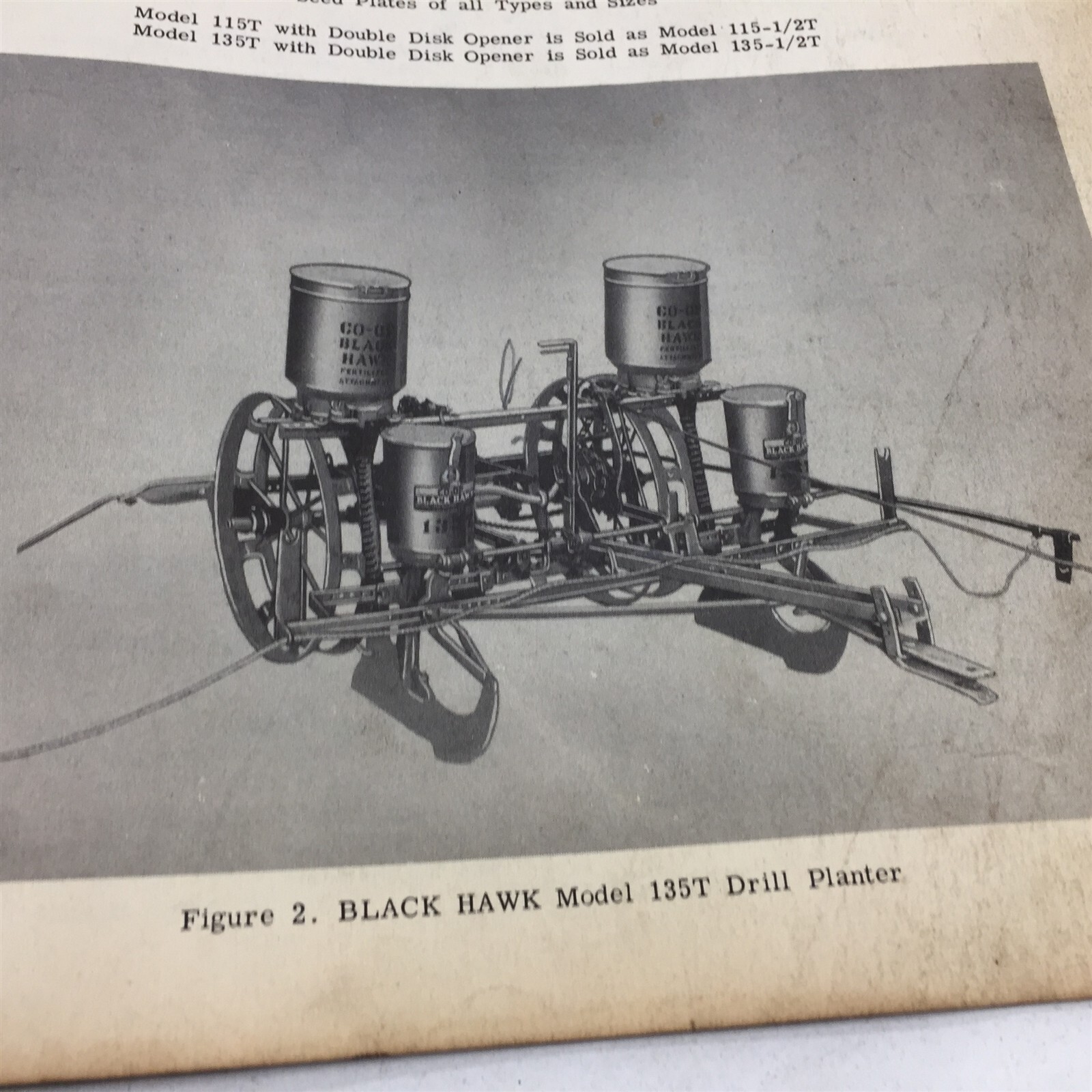 Genuine 1951 CO-OP Black Hawk 115T 135T Corn Planters Owner Manual