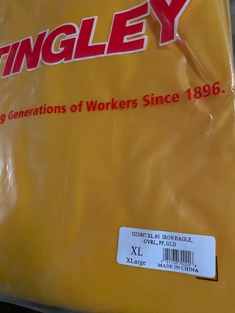 Tingley O22007 Iron Eagle Plain Front Overall, Yellow, Premium Snap-Lock, XL
