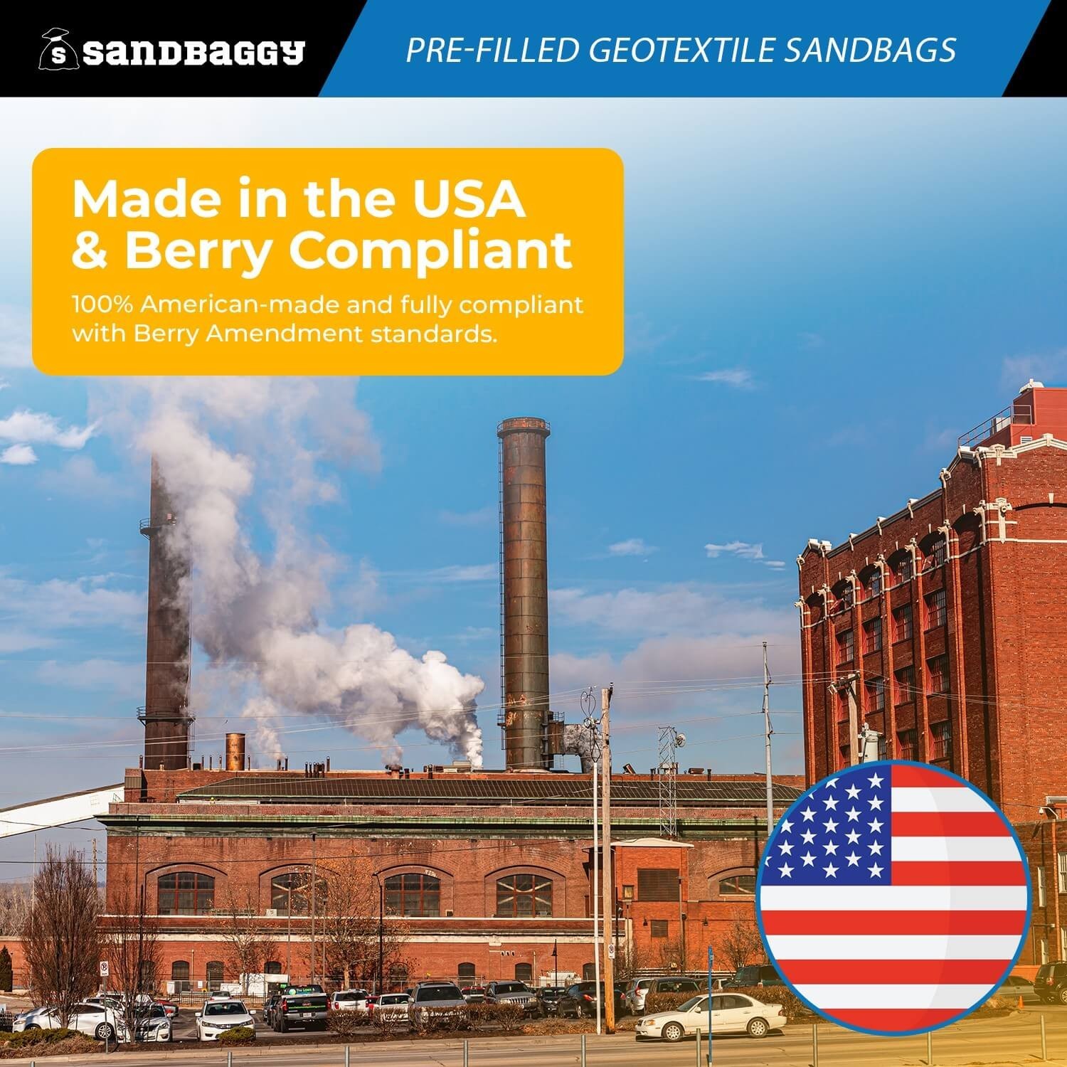 Pre-Filled Non Woven Geotextile Sandbags – 14” x 26”, 30 lb Bags – Sandbaggy