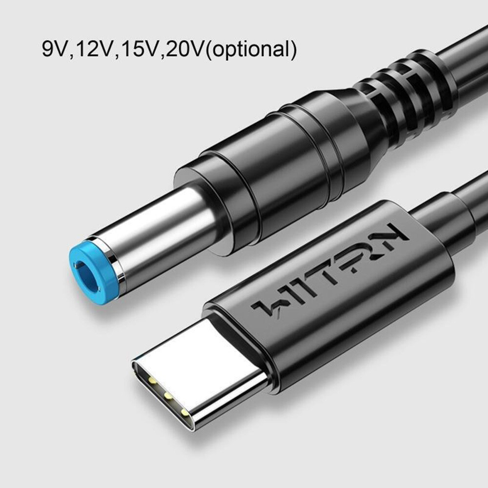 USB C Type-C 9V/12V/15V/20V 5.5×2.5mm Converter Cable Power Adapter for Laptop