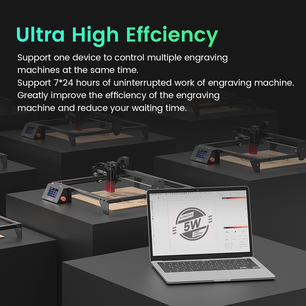 Longer Ray5 5W Laser Engraver, 60W Laser Cutter and High Precision Laser Engrave