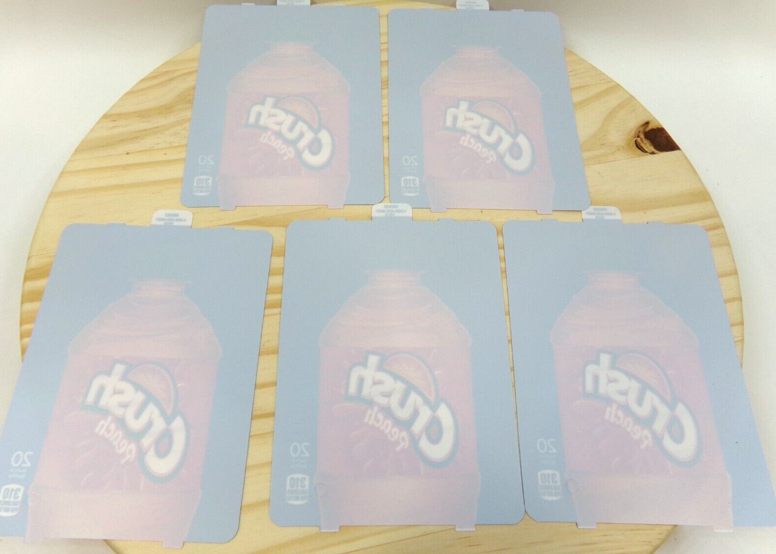 Dixie Narco Peach Crush Drink Vending Machine Labels 276E 501E HVV 20oz Lot of 5