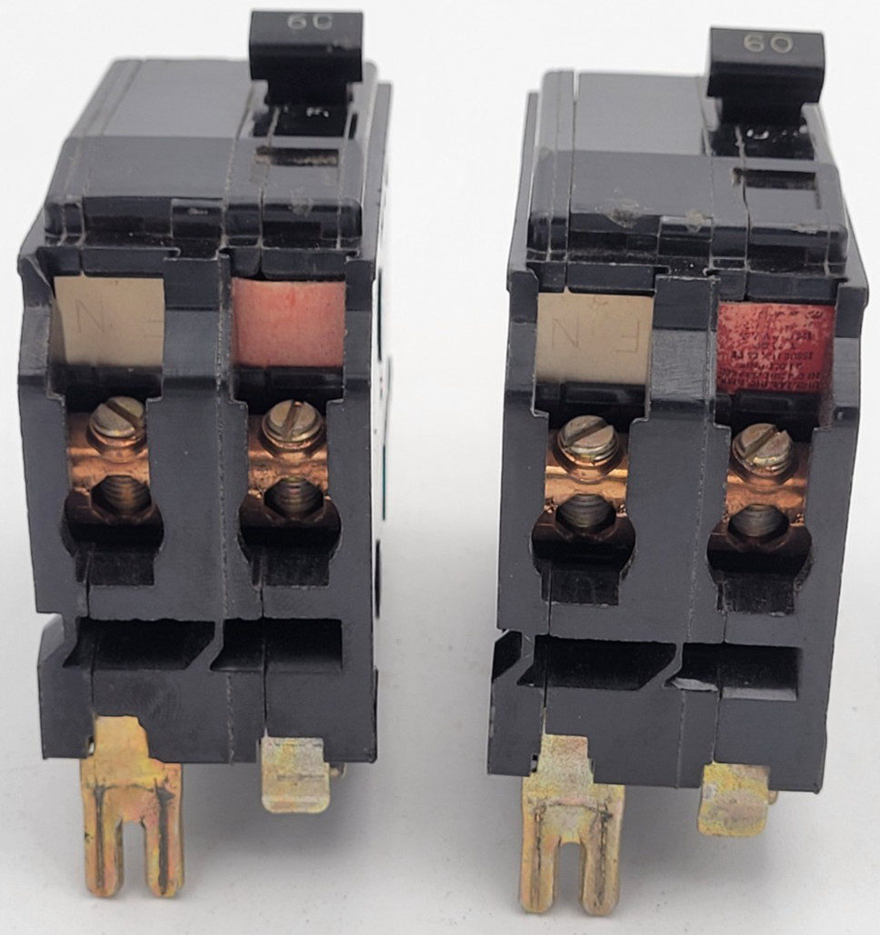 Square D QO260 60 A 2-Pole Long Foot Plug-On 120/240V Circuit Breaker USED
