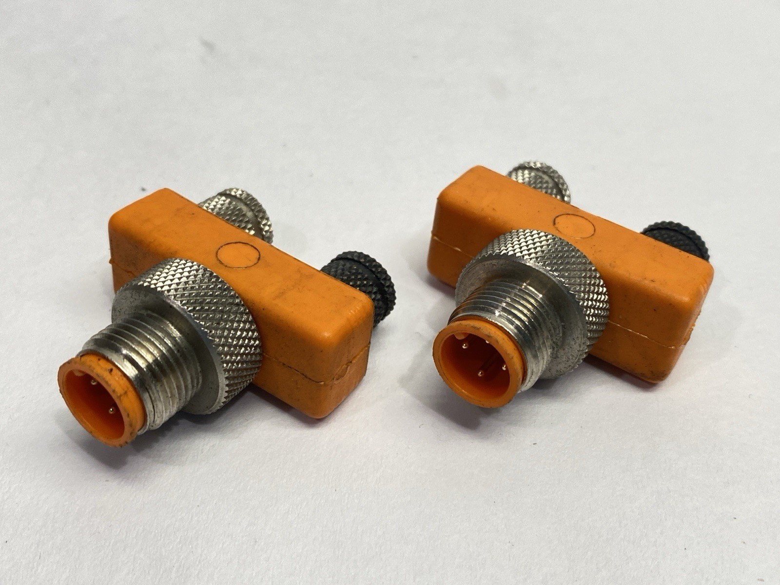 Lumberg Automation ASBS 2-M-8 M12 4-Pin M – Dual M8 3-Pin F Splitter LOT OF 2