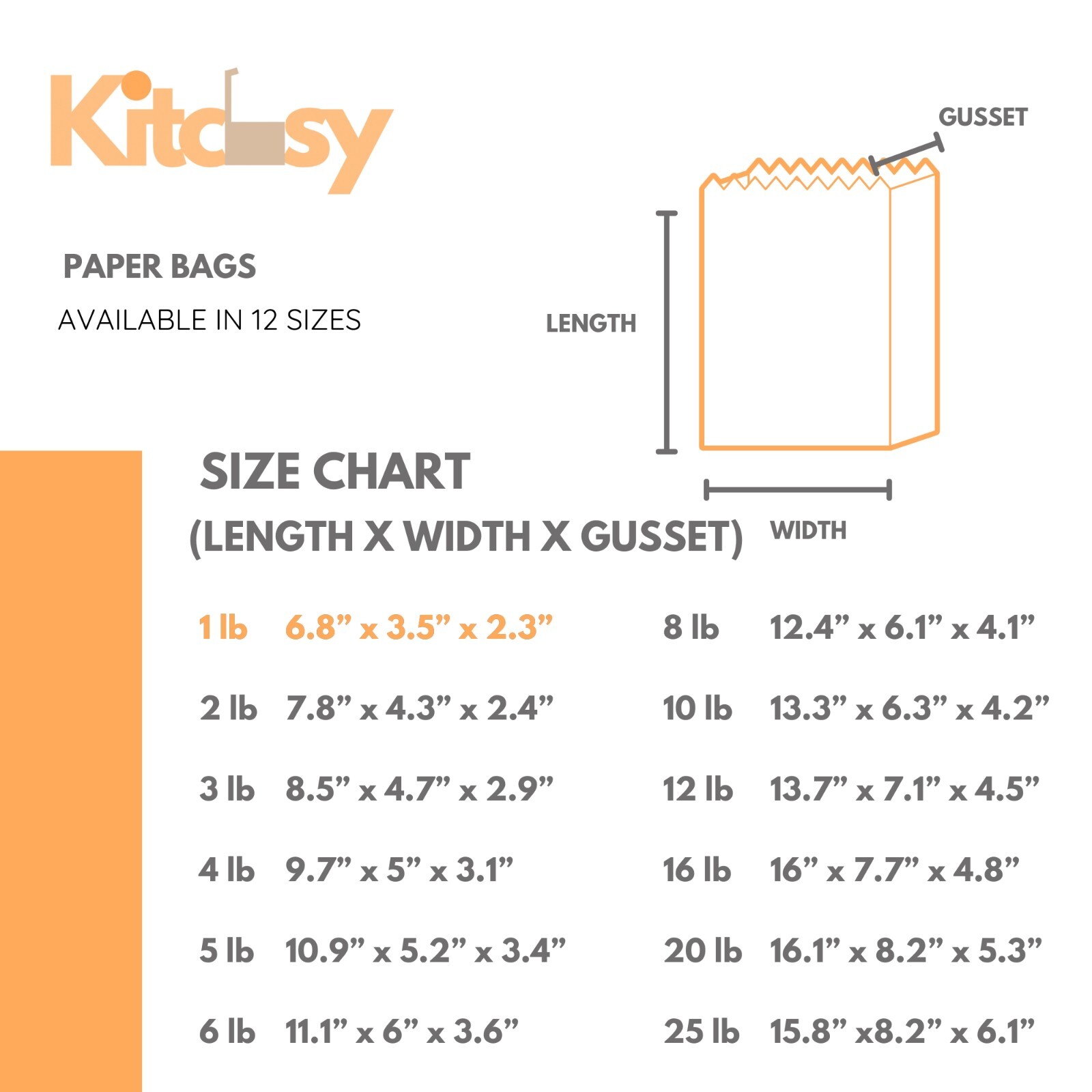 100 Pack – Mini Brown Kraft Paper Bag – Multipurpose Paper Bags ( 1LB ) Small