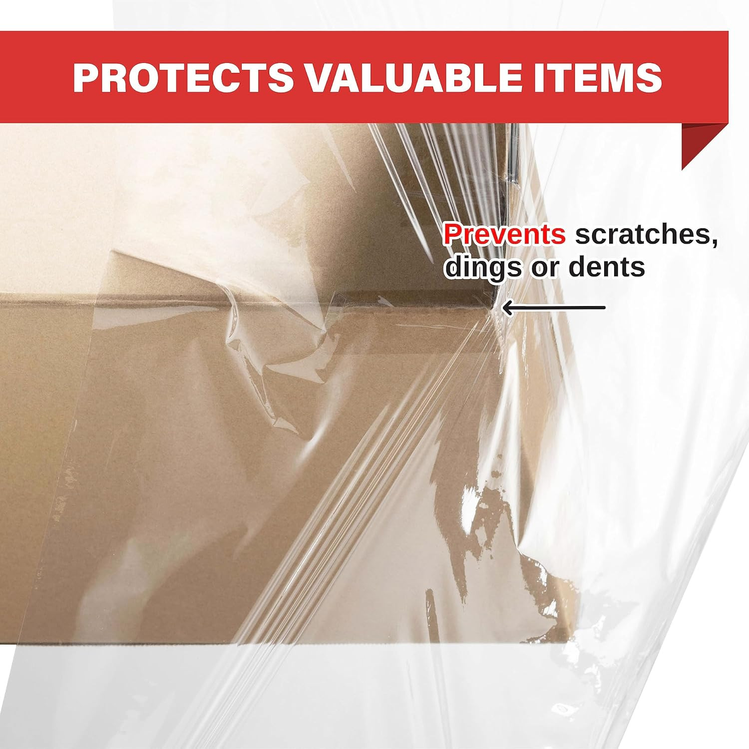 Industrial Strength Stretch Wrap 4 Pack, 18″ 1100 Sqft, 80 Gauge
