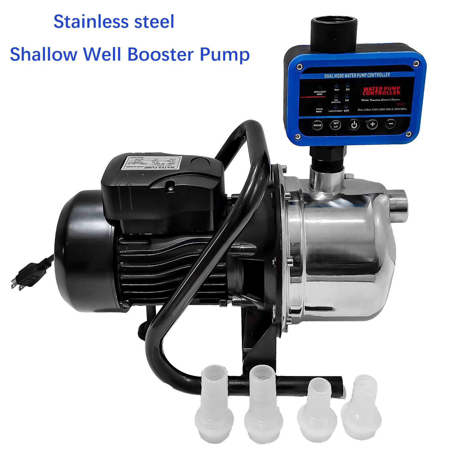 1200W 1.6HP Well Water Pump Home Garden Booster Jet Pump 1000GPH w/Auto Control