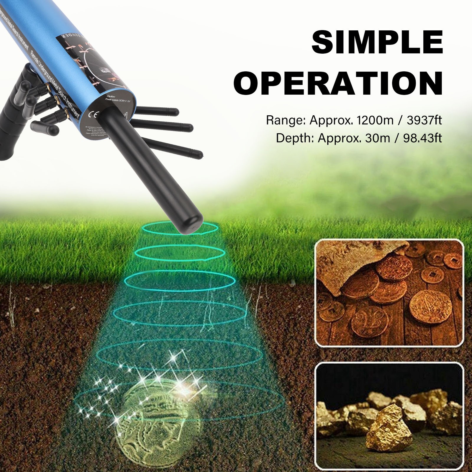 Metal Detector Remote Search System Professional Metal Finder with Self-check