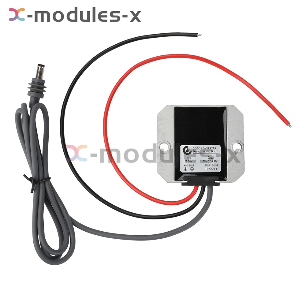 DC 12V24V to DC 30V 3.5A Power Cord Converter Boost Conversion Module Waterproof