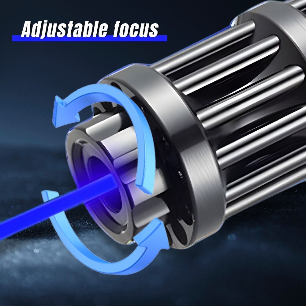 New 450nm Laser Pointer Pen Visible Beam Light Zoom Focus Lazer Blue US