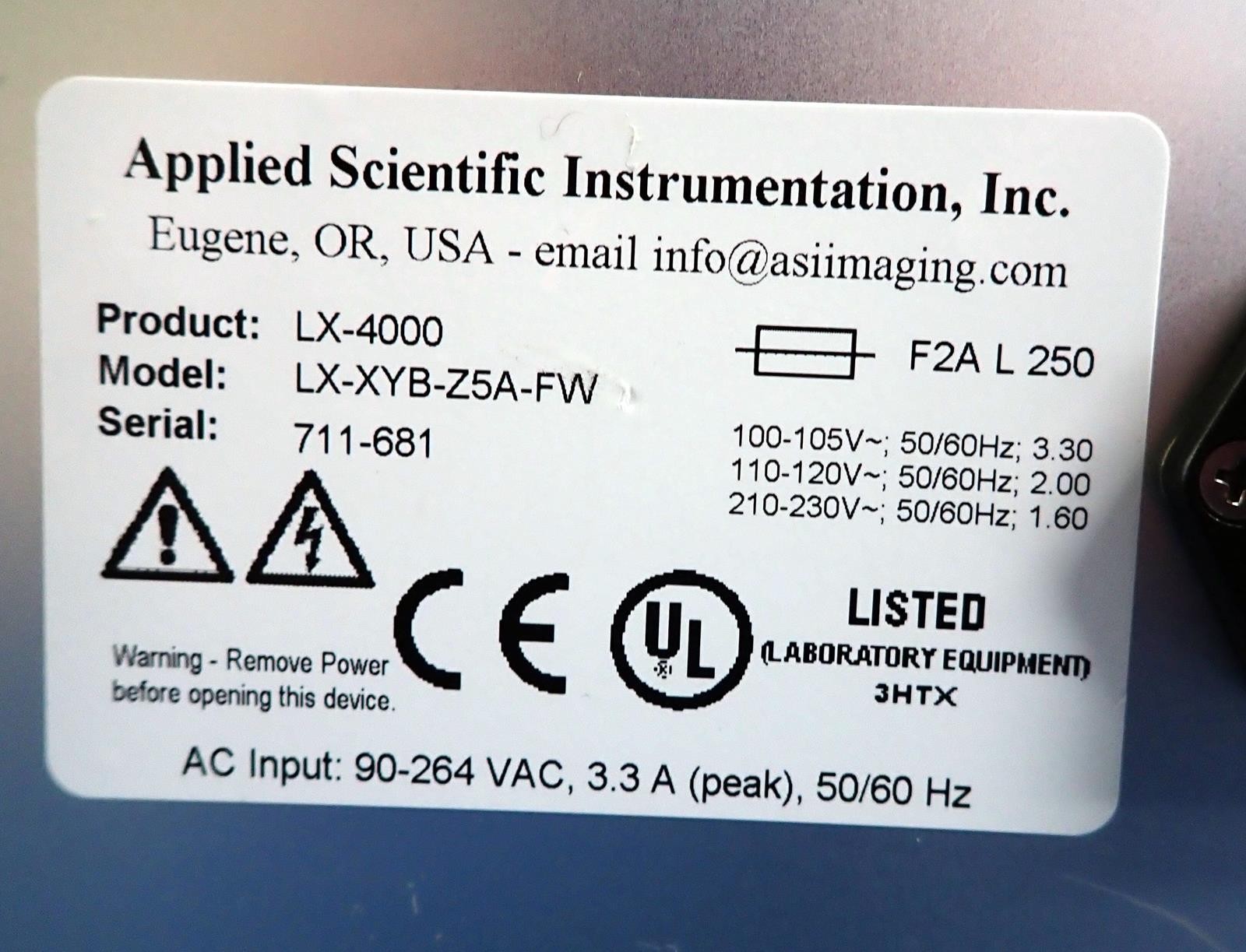 ASI LX-4000 Microscope Stage Controller w/ FW-1000 Filter Wheel Z/F & X/Y CCAs