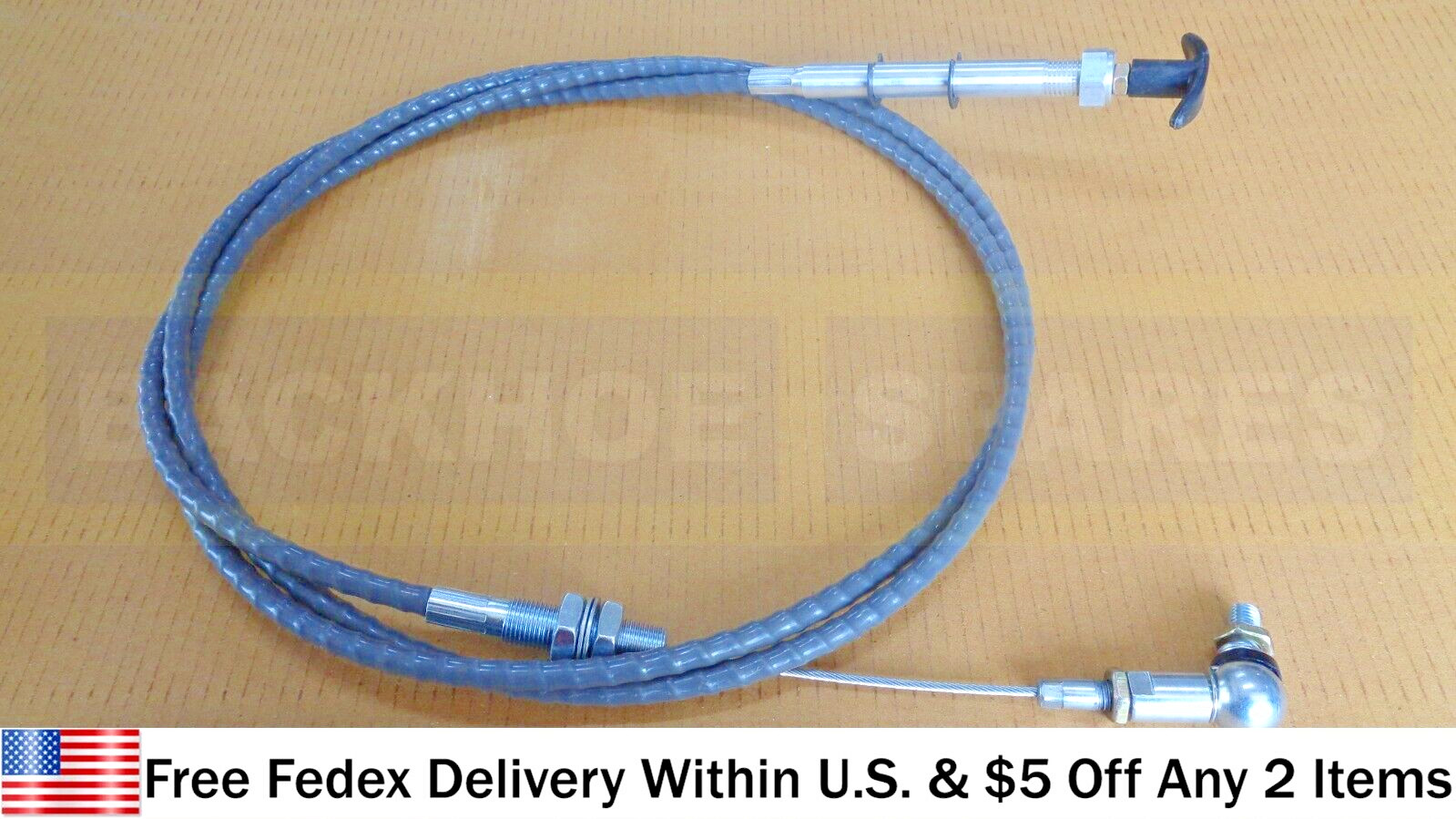 JCB PARTS – BOOM LOCK CABLE ASSEMBLY WITH KNOB (PART NO. 910/60106)