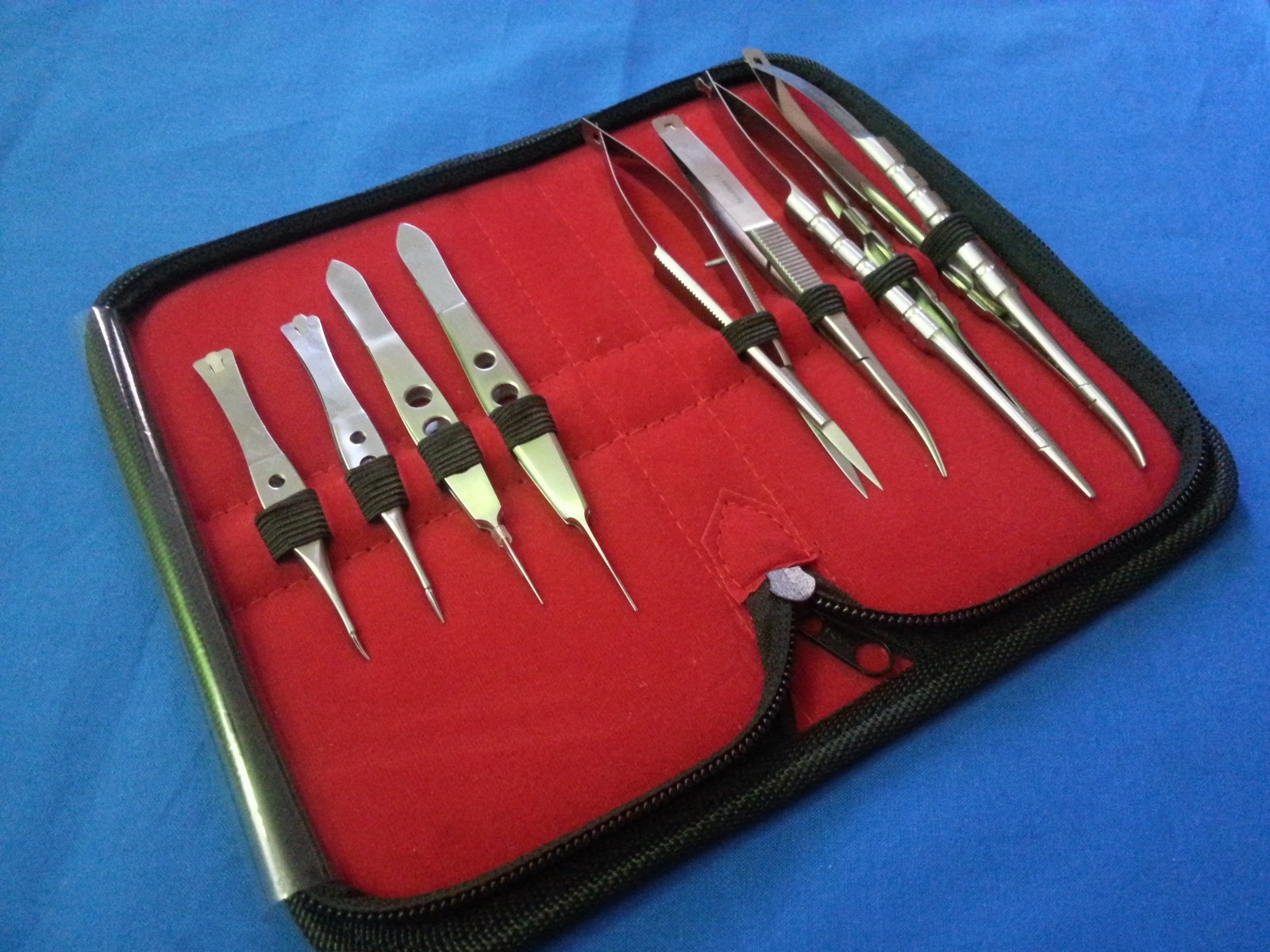 8 PCS O.R GRADE CASTROVIEJO NEEDLE HOLDERS+SCISSORS+SUTURE TYING FORCEPS KIT #3