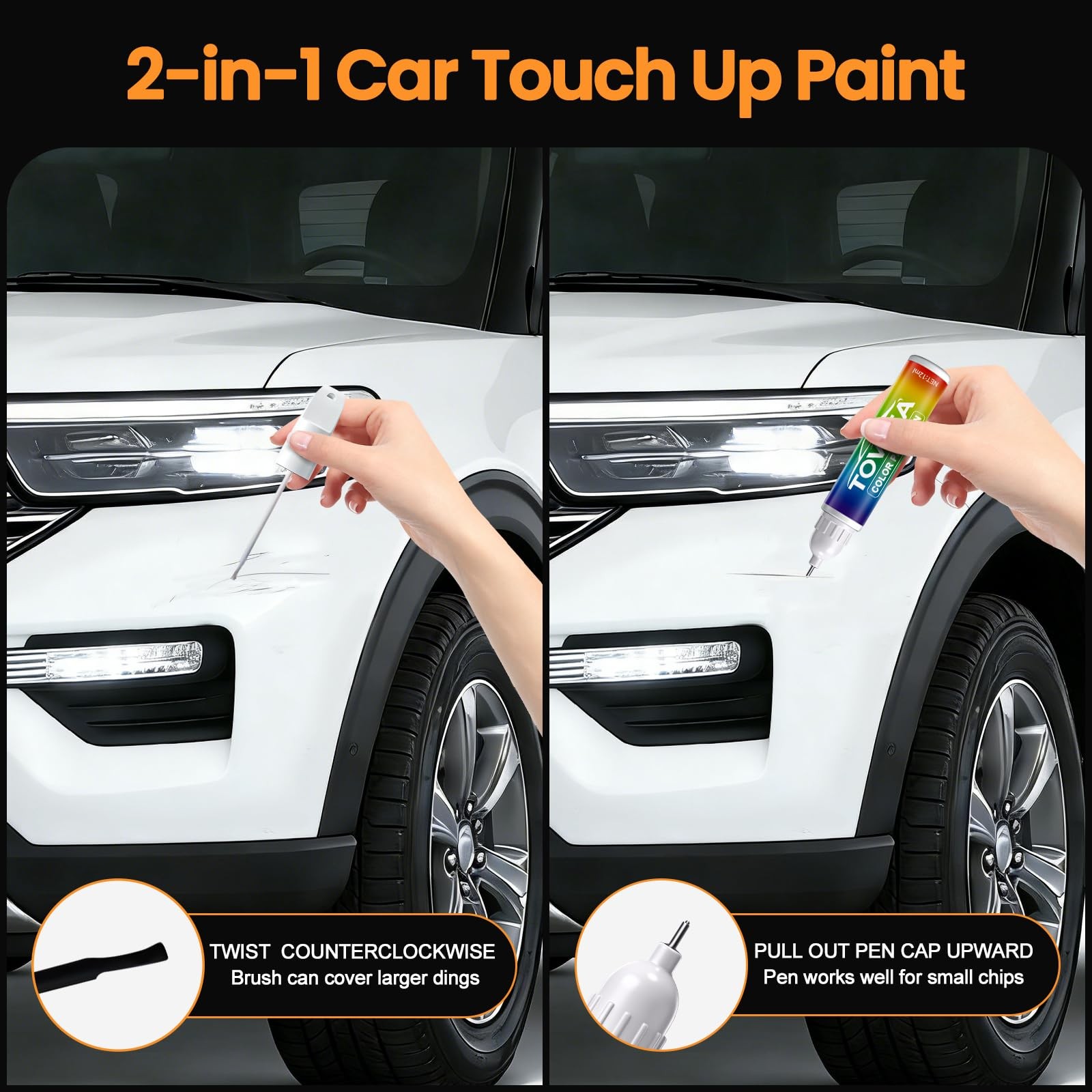 Ruby Red Metallic TricoatRR/M7283 Touch Up Paint Compatible with Ford,2In1 Ca…