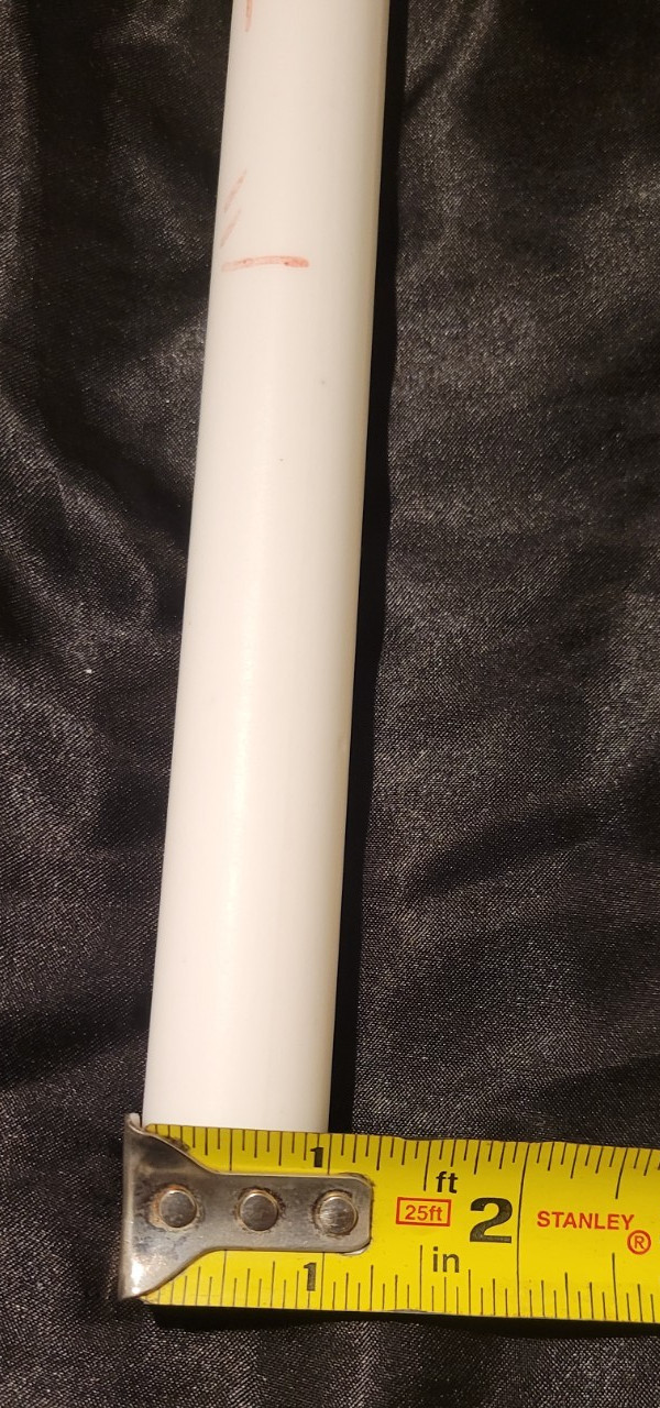 Teflon 1 Dia Round Stock 12″ long (1.000 X 12.000) INV#W-79