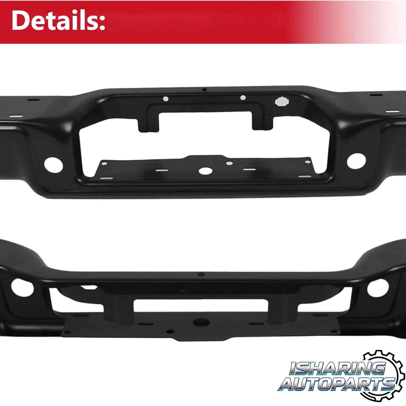 Black Rear Step Bumper 04-09 Ford F-150 Flare/Step Side Sensor Holes FO1102354
