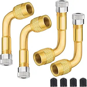 Valve Stem Extenders 4 Pack, 90 Degree Style: 90° valve stem extension 4 pack