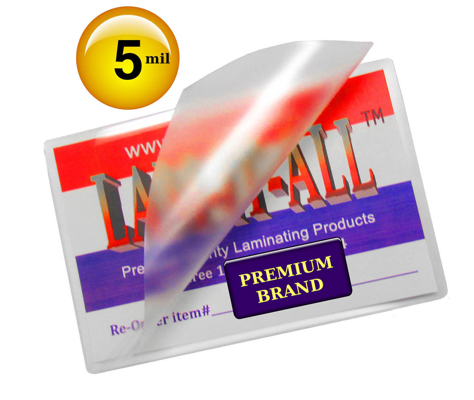LAM-IT-ALL Hot Laminating Pouches 2-1/2 x 3-5/8 School Card [pack of 100] 5 Mil