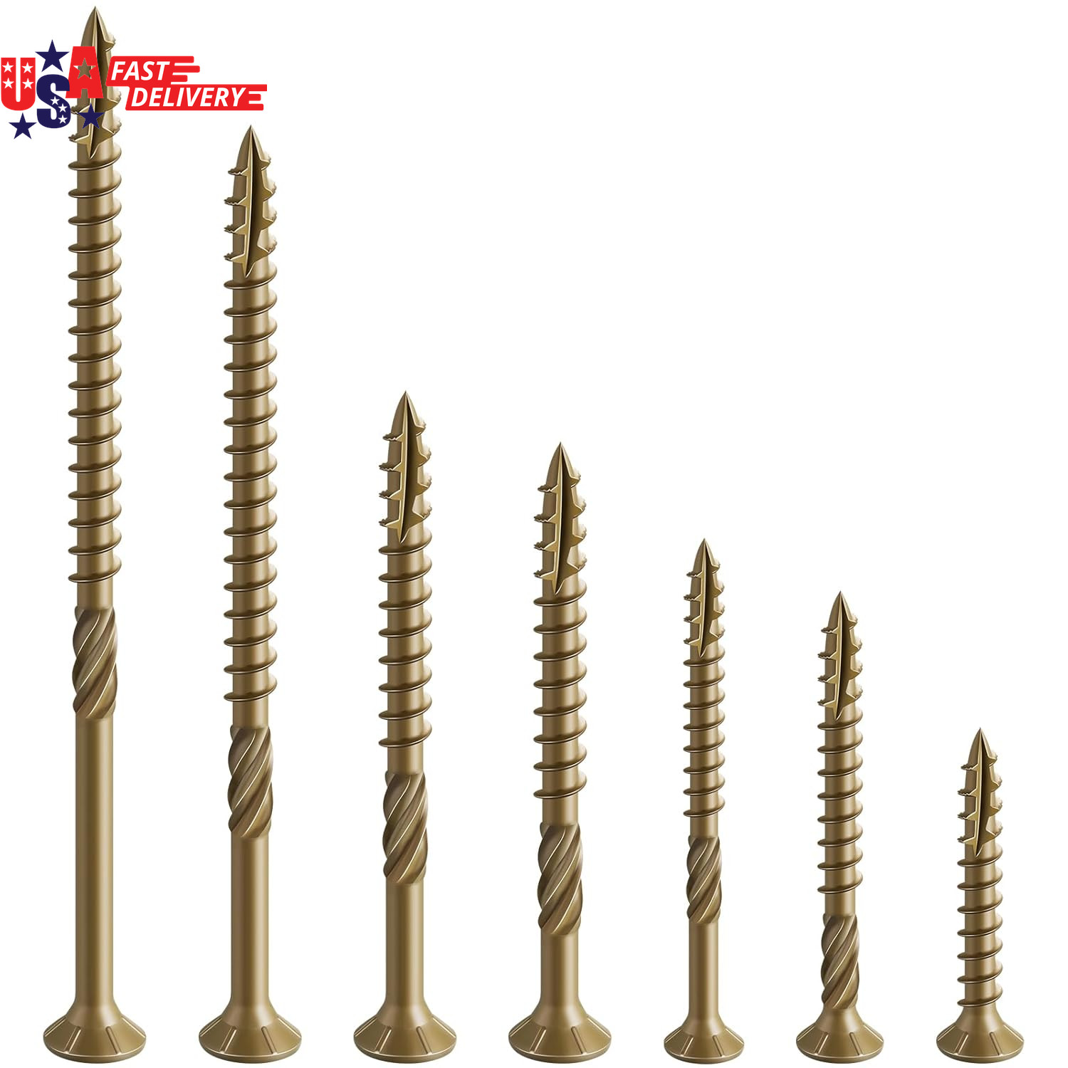 #10 * 3″ Deck Screws, (137Pcs) 2 Lbs.Exterior Wood Screws, Rust Resistant Epoxy