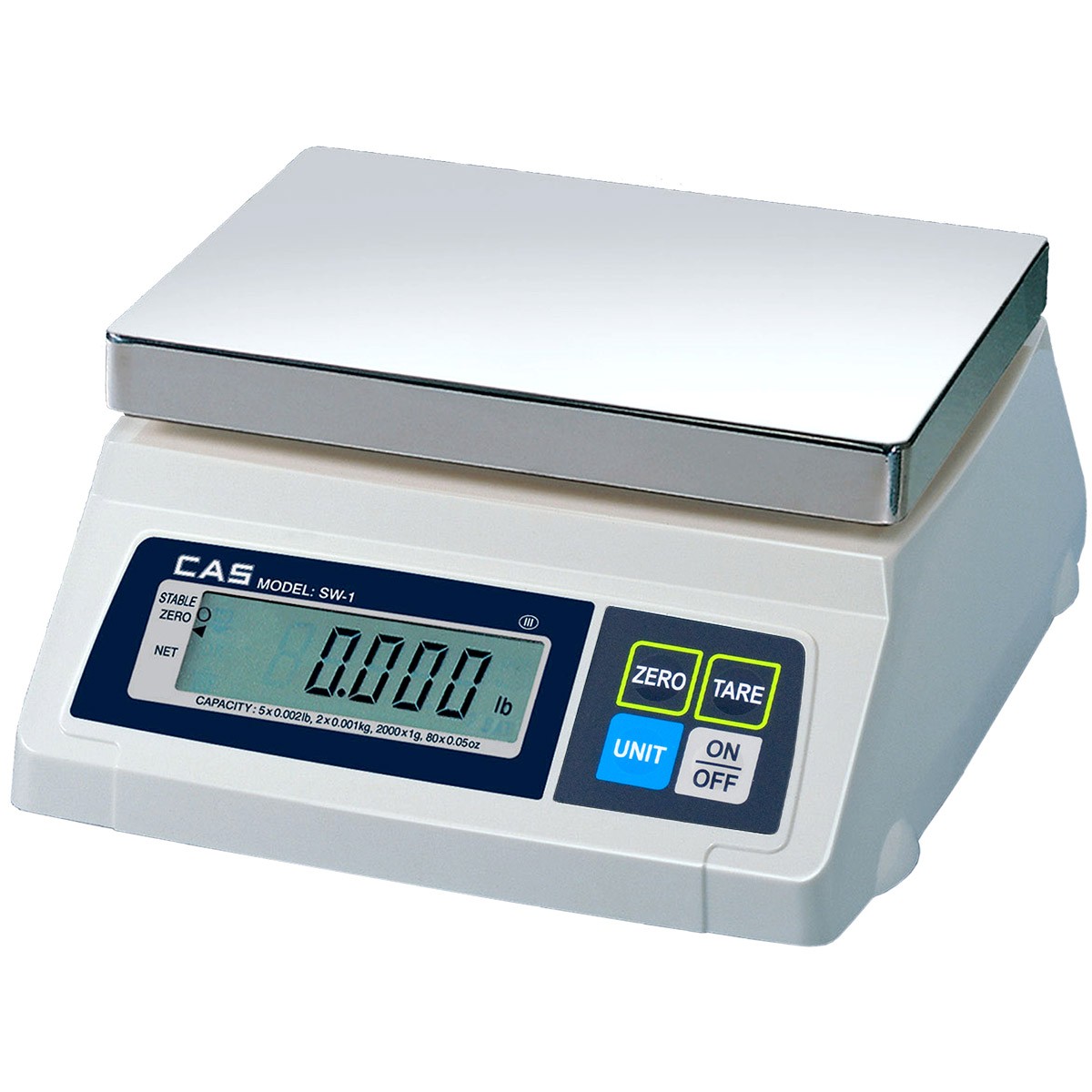 CAS SW-1Z(10), Portion Control Scale w/ Fraction Display, 10lbx 0.005lb NON-NTEP