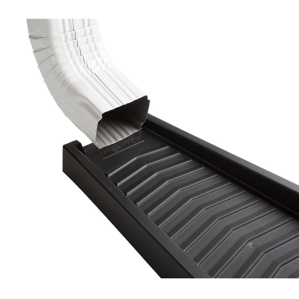 Amerimax 2 in. H X 11 in. W X 24 in. L Black Vinyl Splash Block