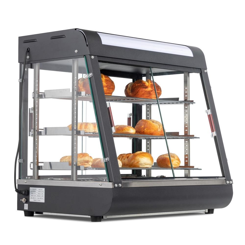 ROVSUN 26″ 3 Tiers Commercial Heat Food Pizza Warmer Display Cases 86 – 185℉ New