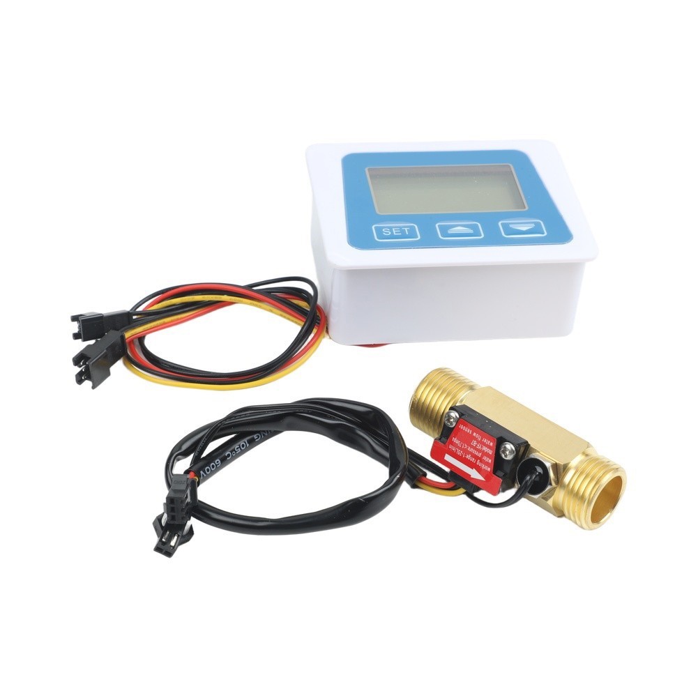 Low Power Digital Water Flow Meter with LCD Display Battery Operated 130L Min