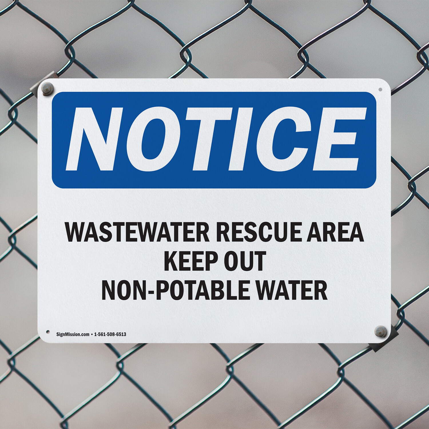 (2 Pack) Wastewater Reuse Area Keep Out Non-Potable Water OSHA Notice Sign Decal
