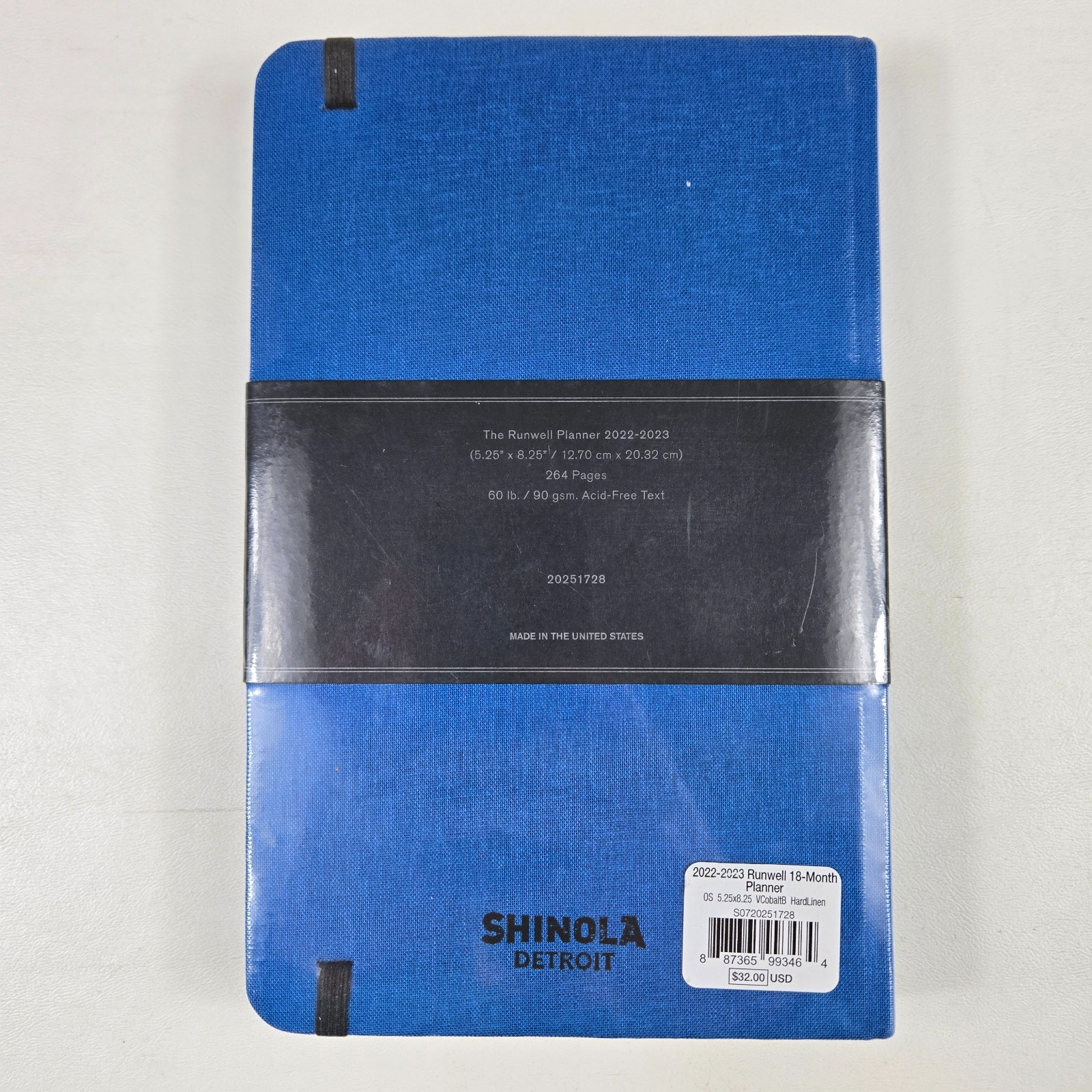 Shinola Runwell Planner 18 Month 2022-2023 Blue Linen Cover Brand New Sealed