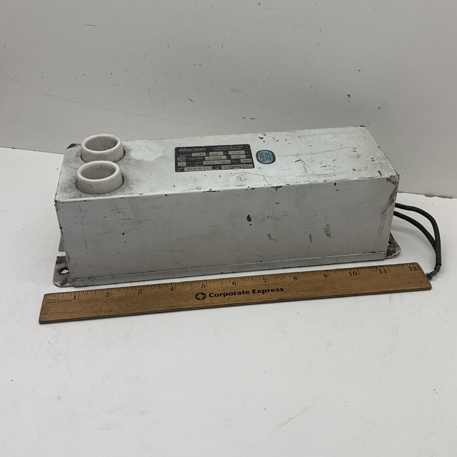 Allanson P75C30EK Luminous Tube Neon Sign Transformer 120V to 7500V 30mA