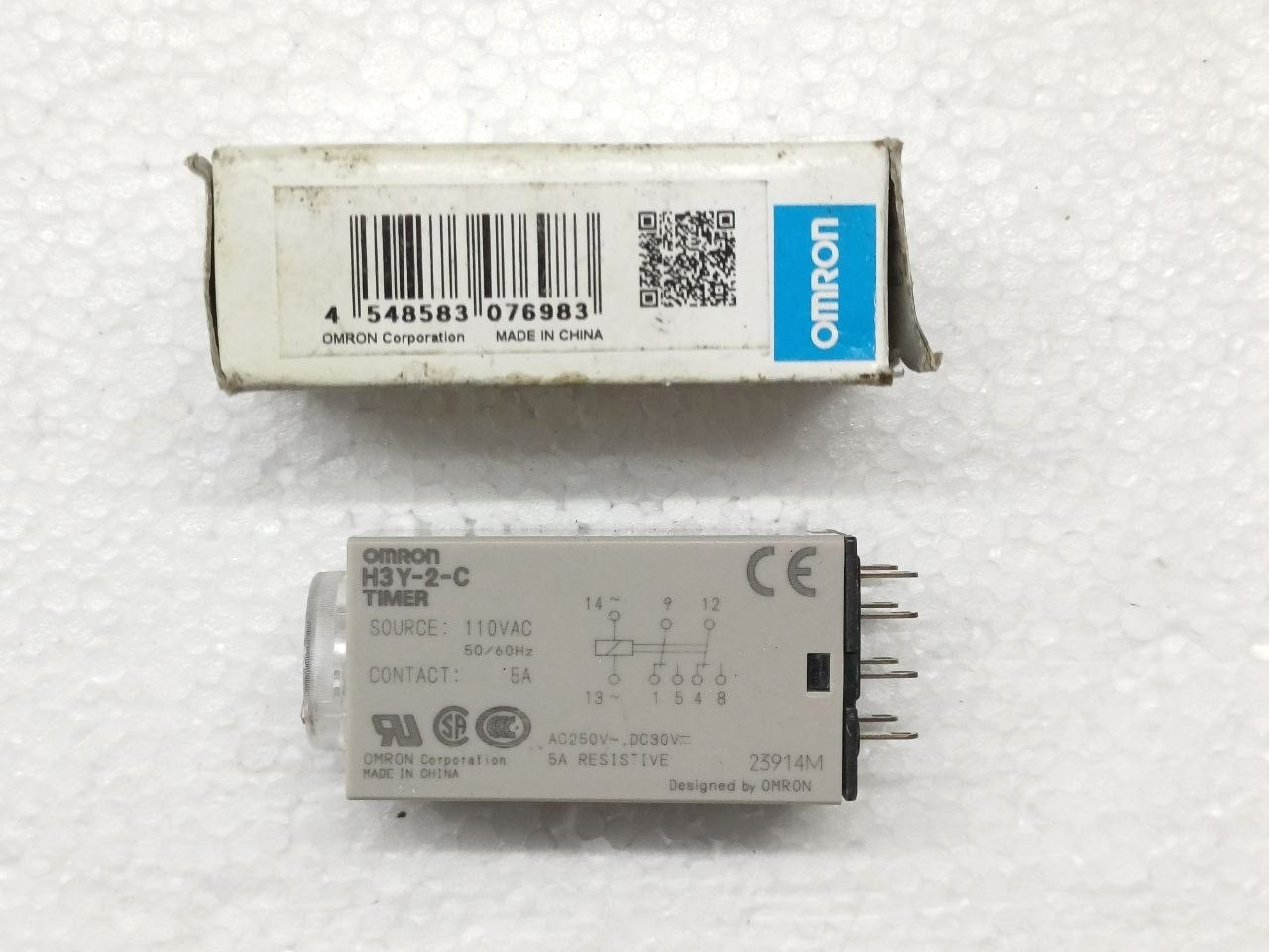 Omron H3Y-2-C compact solid-state timer 110VAC 5A