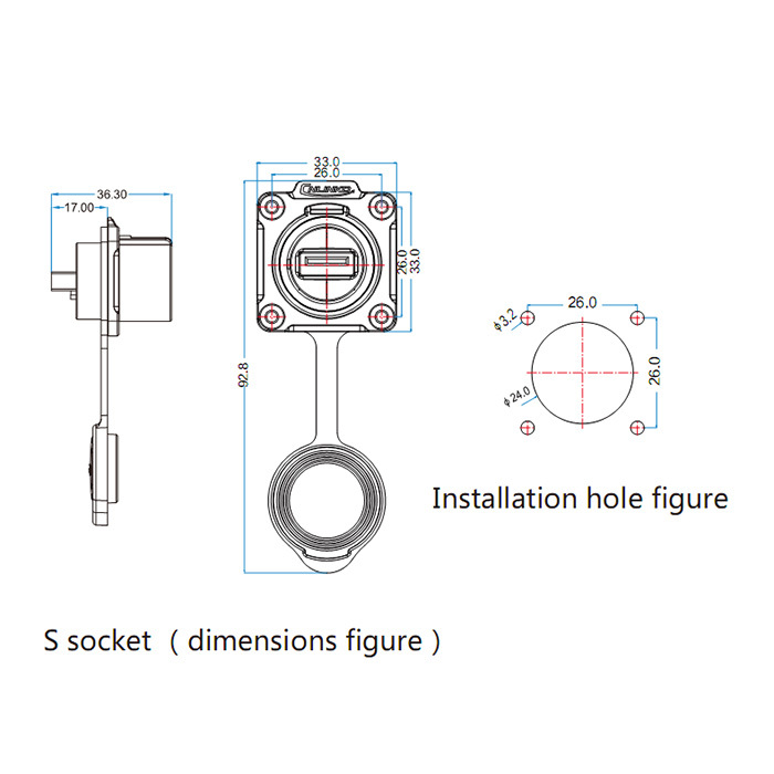 HDMI 2.0 Male Plug&Female Socket Connector w/ 40″ Cable Outdoor Waterproof IP67
