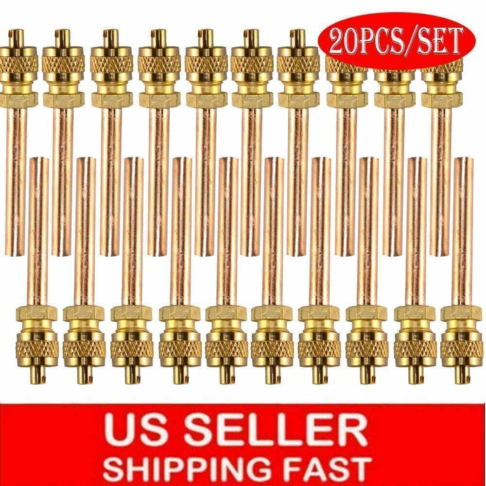 20x Service/Access Valve 1/4″ SAE *1/4″ OD *2.75″ Stem Core AC Refrigeration Kit