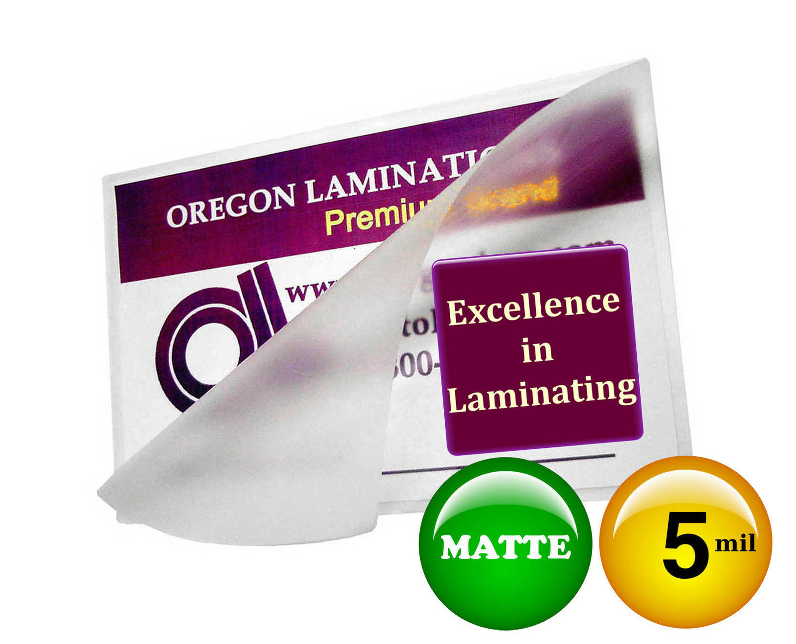 5 Mil MATTE File Card Hot Laminating Pouches 3-1/2 x 5-1/2 (100/pack) 3.5 x 5.5