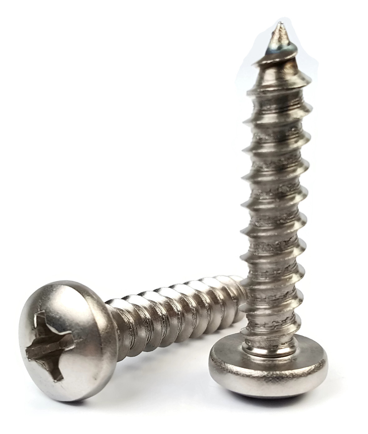 #12 Sheet Metal Screws – 18-8 Stainless Steel Phillips Pan Head – Select Length