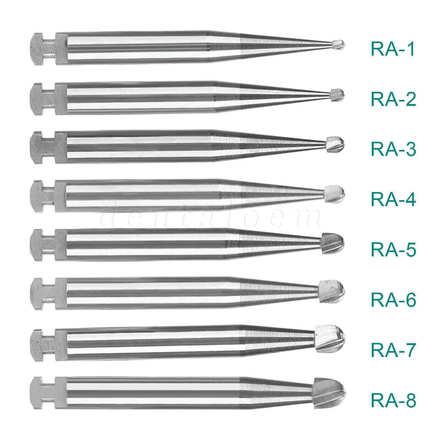 Dental Tungsten Carbide Low Speed Round Burs RA 1 2 3 4 5 6 7 8 For Contra Angle