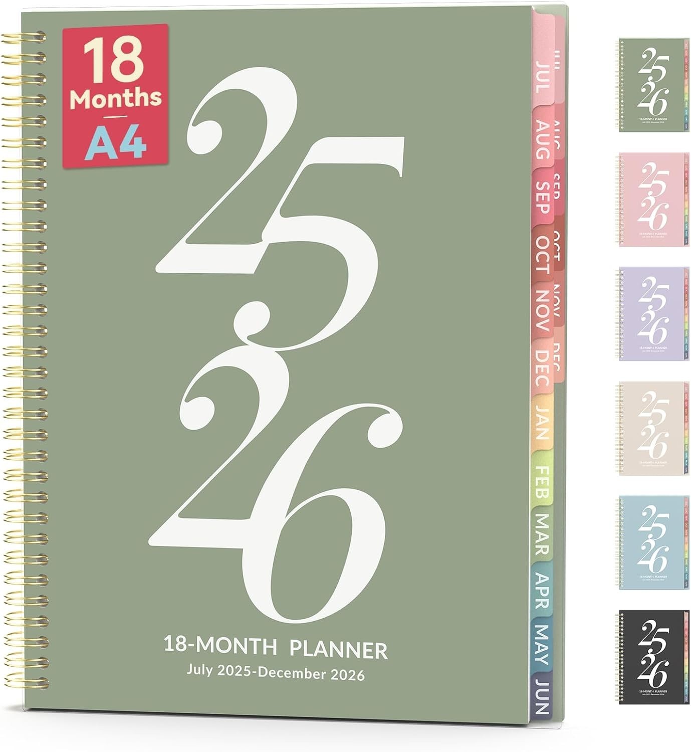 Planner 2025-2026 Weekly & Monthly, 18 Month Planner July 2025 – Dec 2026, 8….