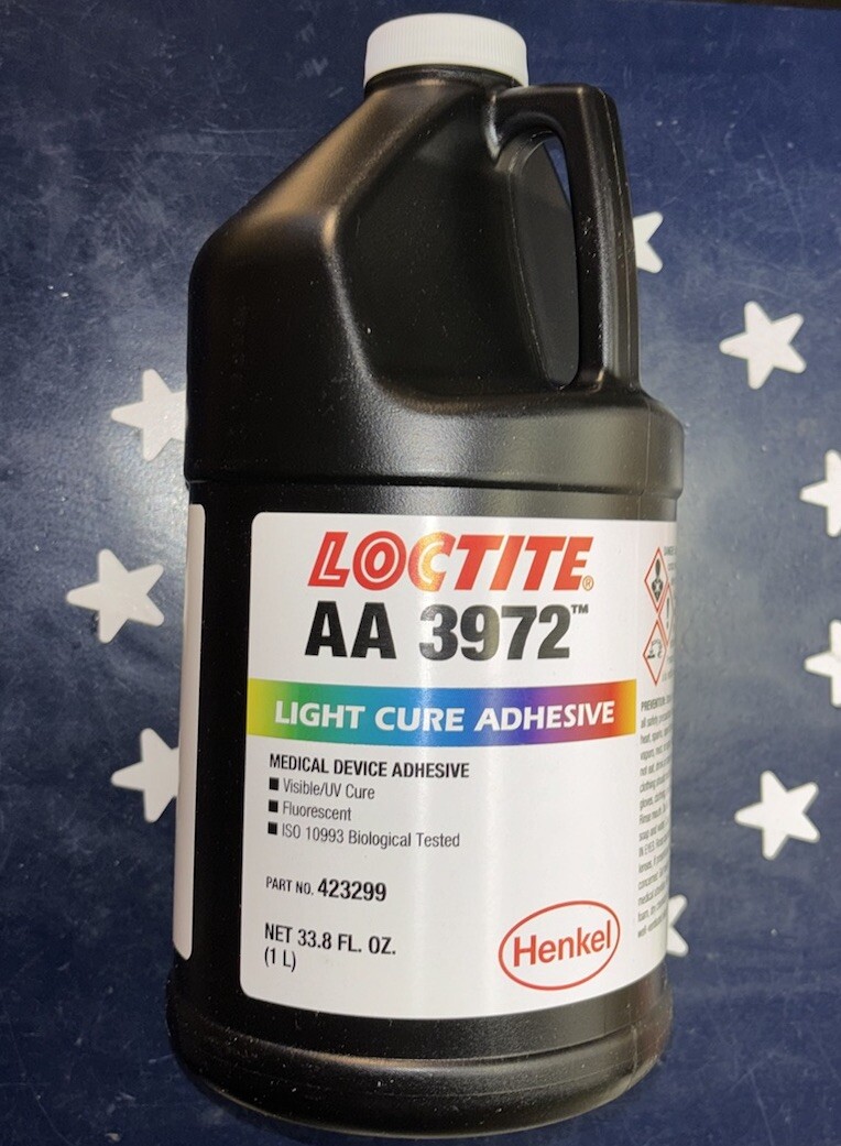 Loctite AA 3972 1 Liter Medical Grade – Light cure Adhesive Part No. 423299