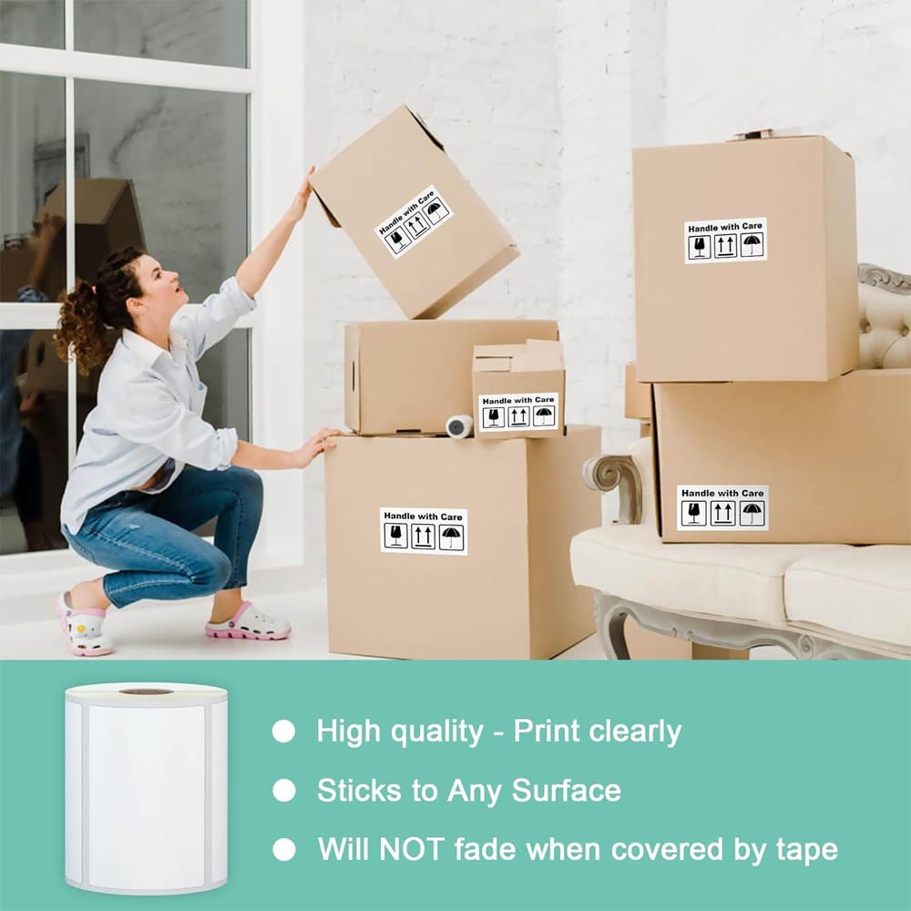 1-6 Rolls Thermal Labels 4″x2″ UPC Barcodes Address Shipping Labels For Zebra