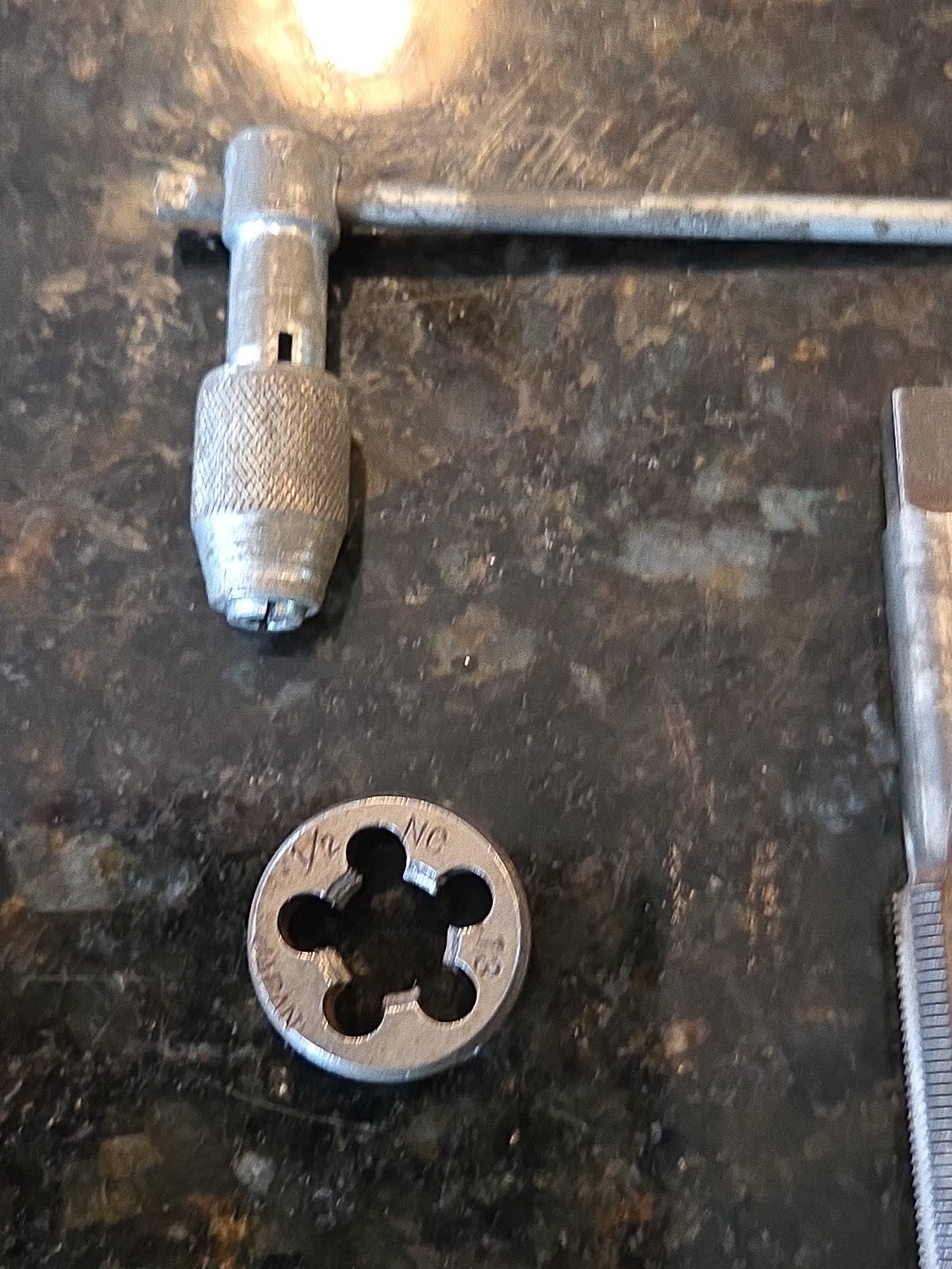 Vintage Die Handle Adjustable Tap Die Ace Usa